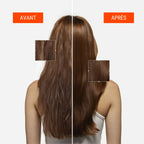 Résultats avant après du masque Nutri Repair Nativence Lab sur cheveux secs et abîmés