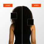 Résultats avant après de la Gelée 3P Complex Nativence Lab sur cheveux bouclés, hydratés et définis
